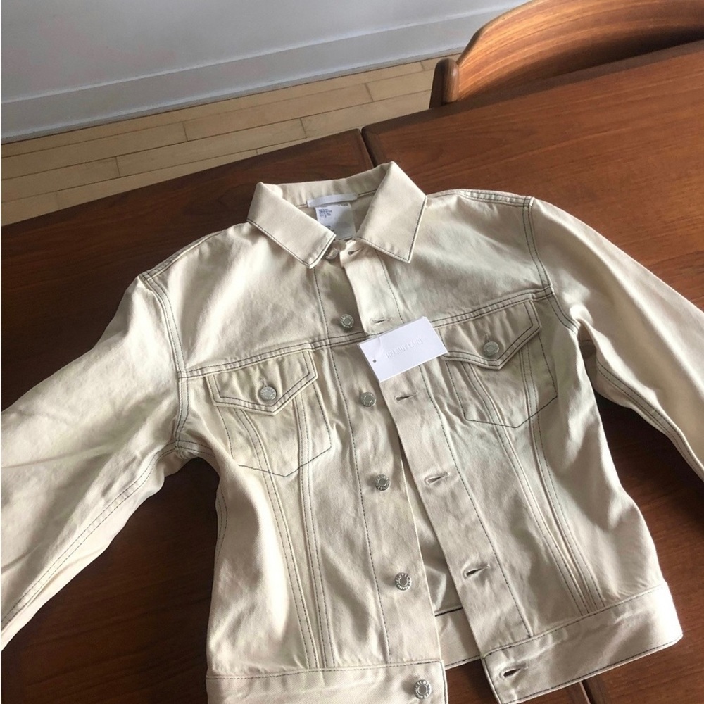 Helmut Lang Trucker Jean Jacket in Natural